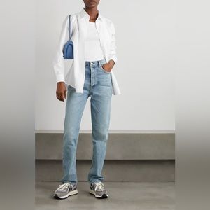 Agolde Freya high-rise slim-leg stretch organic jeans